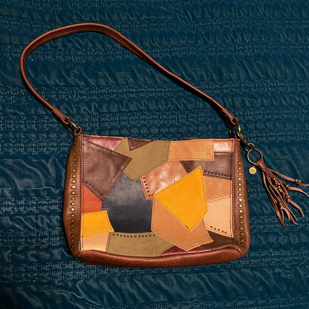 The Sak Multi Patch Leather Shoulder Bag